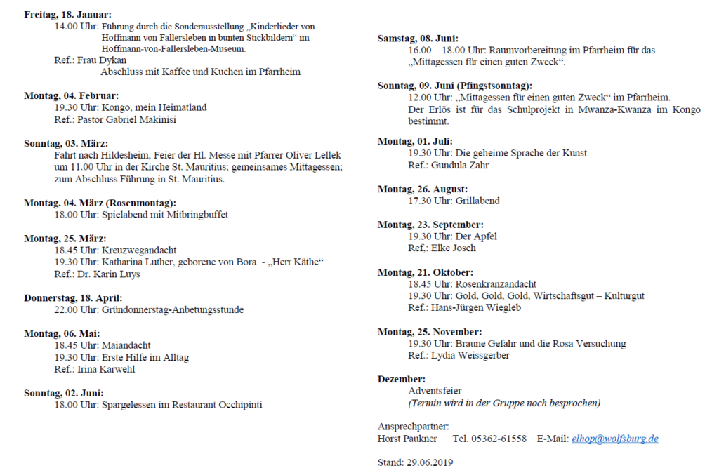 Programm StMarienTreff2019