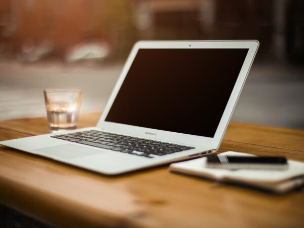 laptop, desk, workspace